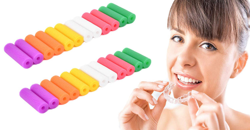KISEER 24 Pcs Colorful Orthodontic Aligner Chewies for Aligner Chompers Aligner Trays Seaters, 6 Color - NewNest Australia