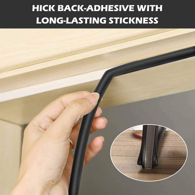 19.7 Feet Long Weather Stripping Seal Strip for Doors/Windows, Self-Adhesive Backing Seals Large Gap (from 5/16 inch to 11/20 inch) Seal Strip 11/20" (W) x 11/20" (T) x 19.7' (L) Black - NewNest Australia