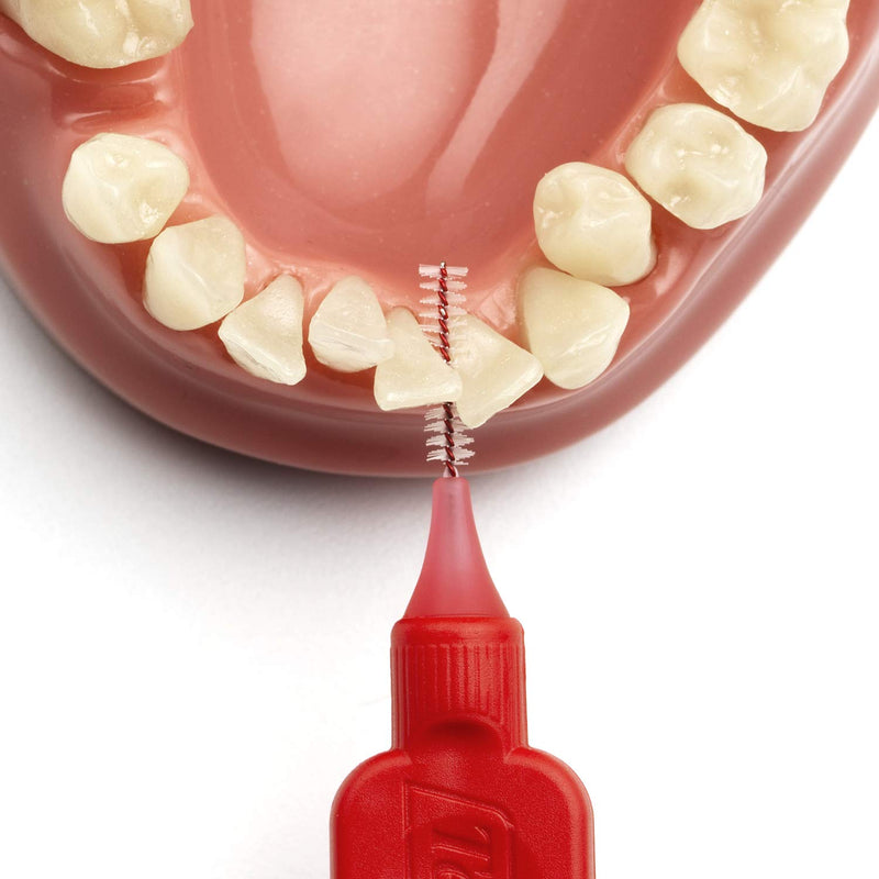 TePe Original Interdental Brushes - Easy to clean between teeth - 1 x 8 brushes - Diameter 0.5 mm - Red Rossa 8 pieces (pack of 1) One size - NewNest Australia