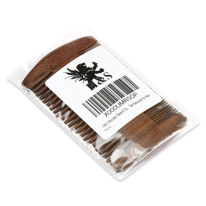 H&S Double-sided beard comb - antistatic and made of wood - beard comb for travel or on the go - wooden comb for styling or applying oils - NewNest Australia