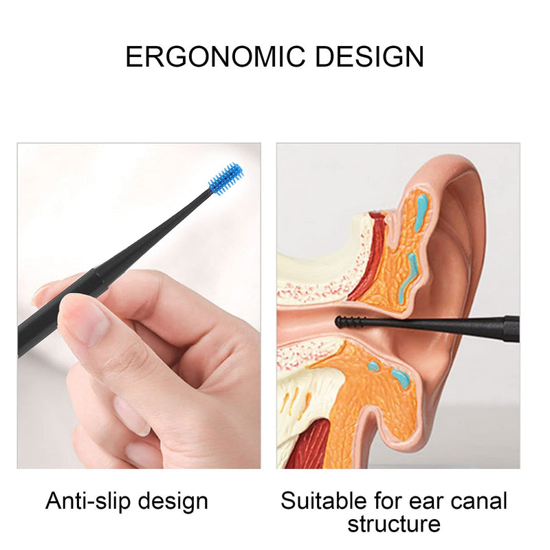 Ear Plugs, Tools For Removing Earwax Spiral Ear Silicone Spiral Ear Plugs Massage Cleaning Double Headed Ear Plugs Tool For Removing Earwax (Blue - Cardboard Packaging) - NewNest Australia