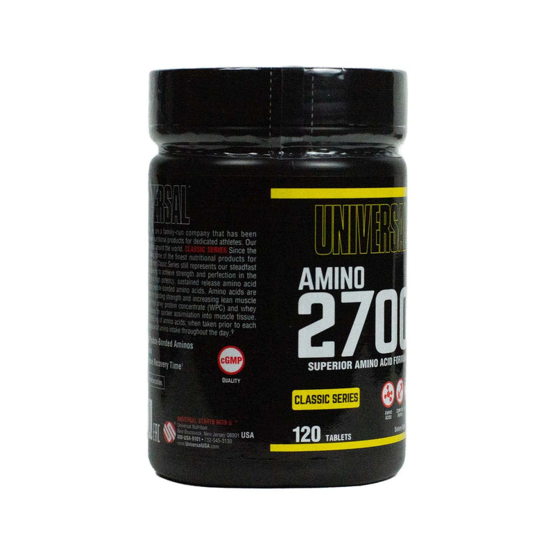 Universal Nutrition Amino 2700 Contains Highly Effective L-Form Amino Acid Supplement & Peptide-Bound Amino Acids, For Building Strength & Increasing Lean Muscle Mass, 120 Tablets - NewNest Australia
