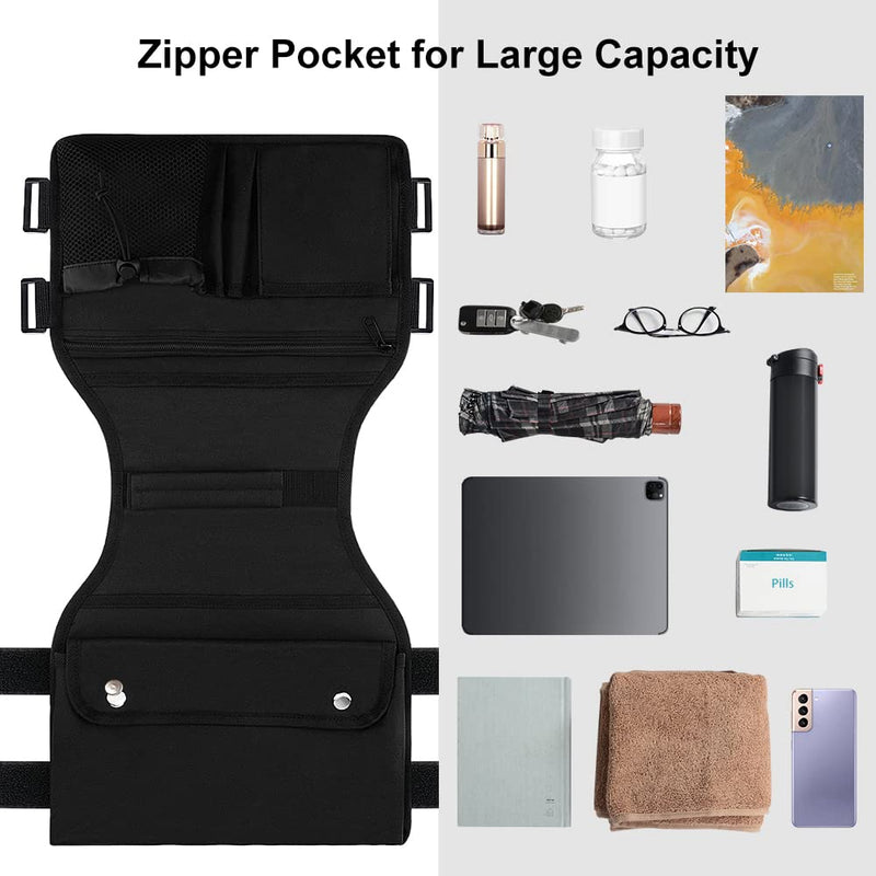 supregear Side Walking Frame Bag, Walker Side Access Bag Organizer Pouch Tote with Handle Multifunction Walker Side Accessory for Most Walker with Side Bar, Easy to Install and Lightweight (Black) Black - NewNest Australia