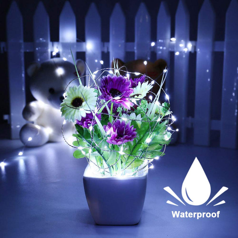Brizled Outdoor Solar Fairy Lights, Solar String Lights 39.37ft 120 LED 2 Pack, 8 Modes Solar Christmas String Lights with Memory Waterproof Outside Twinkle Lights for Indoor Wedding Party Cool White - NewNest Australia