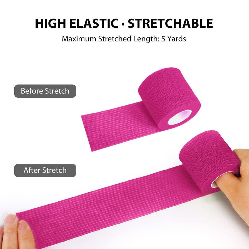 FriCARE Nonwoven Self-Adhesive Bandage, Self-Adherent Cohesive First Aid Medical Wrap, Elastic Athletic/Vet Tape for Wrist 2 Inches Wide 2 Inch x 5 Yards Purple - NewNest Australia