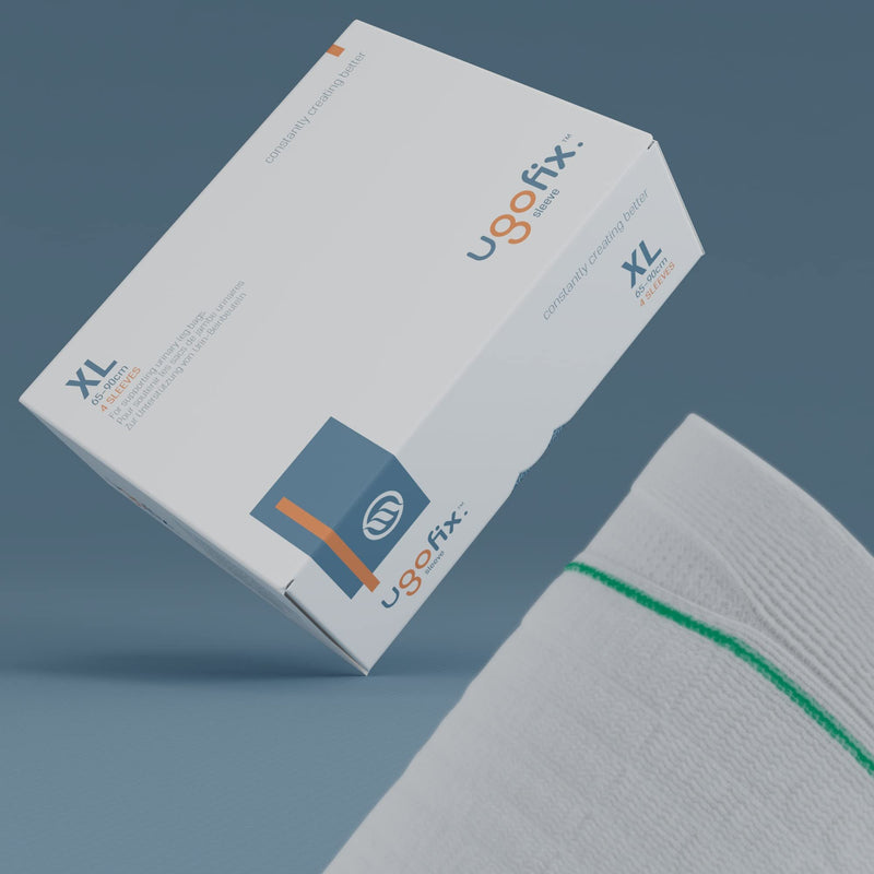Ugo Fix Sleeve (x4) - Catheter Leg Bag Holder/Catheter Bag Cover, Strong and Durable Fibre Blends with External Seams, Washable and Reusable with Free Laundry Bag (Pack of 4) (Extra Large) Extra Large (Pack of 4) - NewNest Australia