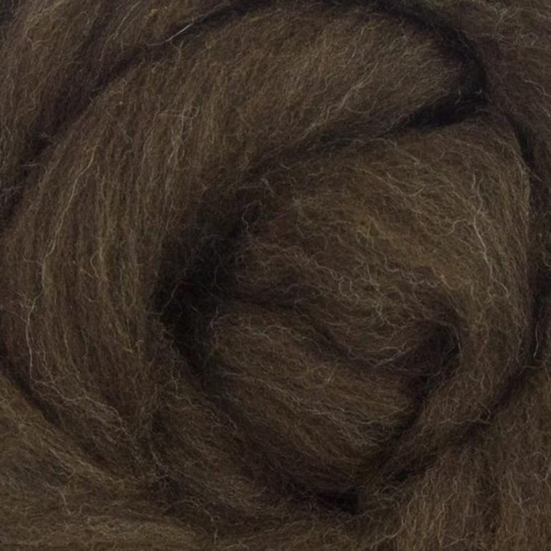 Revolution Fibers Corriedale Wool Roving 1 lb (16 Ounces) for Spinning | Soft Chunky Jumbo Yarn for Arm Knitting Blanket |100% Natural Undyed Wool Yarn Bulk, Felting Core, Carded Stuffing (Brown) Brown - NewNest Australia