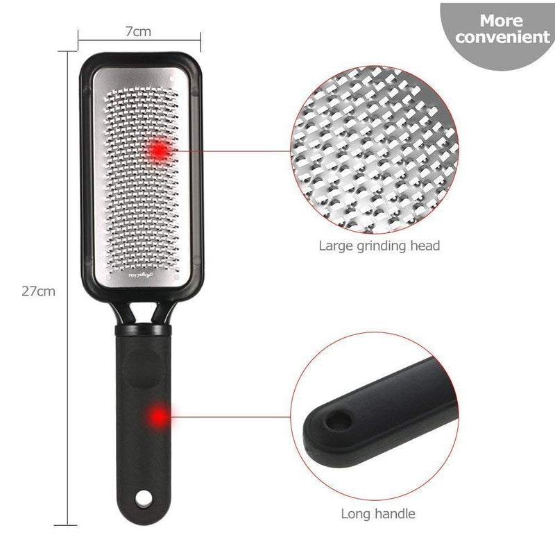 Angel Kiss Colossal Foot Rasp Foot File Callus Remover - Best Foot Care Pedicure Metal Surface Tool Remove Hard Skin. Can Be Used On Both Wet & Dry Feet, Surgical Grade Stainless Steel File - Black - NewNest Australia