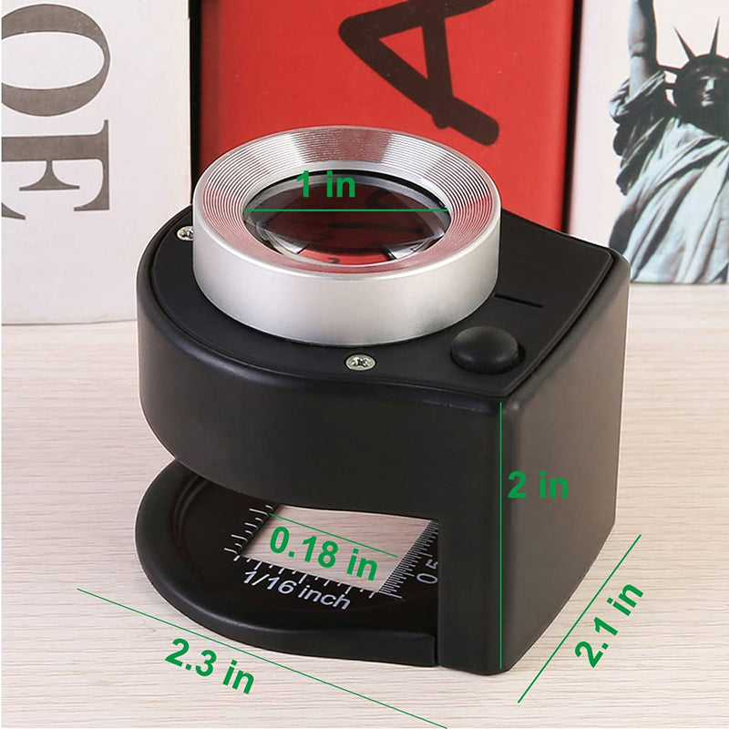 30X USB Rechargeable Jewelers Loupe Coin Collection Supplies, Desktop Portable Metal Jewelers Magnifying Glass with Light, Jewelers Loop for Coins Gold Tester Gem Tester Diamond Tester Currency Stamp - NewNest Australia