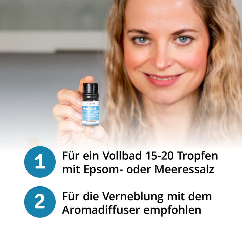 Casida Breathe Through Fragrance Blend Essential Oils With Eucalyptus Oil, Peppermint Oil, Spruce Needle Oil, Lemon Oil, Lavender Oil, Frees The Respiratory Tract - 5 Ml - From The Pharmacy - NewNest Australia