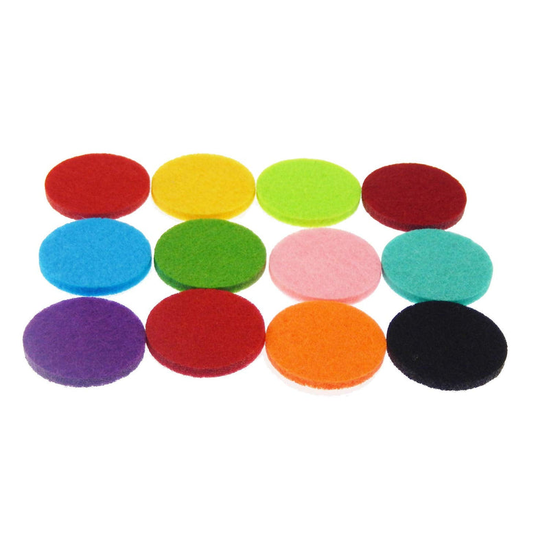 Pack of (x60) Round 30mm Replacement Refill Pads Mixed Colors Aromatherapy Essential Oil Diffuser Locket Necklace Felt Pads Thickened Highly Absorbent Craft Making Accessories - NewNest Australia