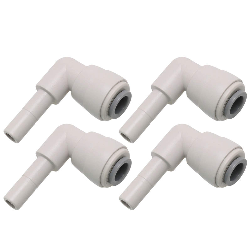 HJ Garden 5PCS 1/4Inch Stem Elbow Connector 90 degree elbow Push to Connect Plastic Quick Fittings - NewNest Australia