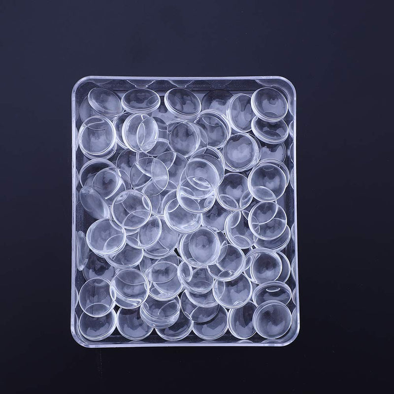 HAUTOCO 90pcs 20mm Glass Dome Cabochons Clear Round Cabochon Tiles, Non-calibrated Round 0.79 inch/20mm for Rings Cameo Pendants Bookmarks Bracelets Photo Charms and Jewelry Necklaces 0.79 inch/20mm-90 Pieces - NewNest Australia
