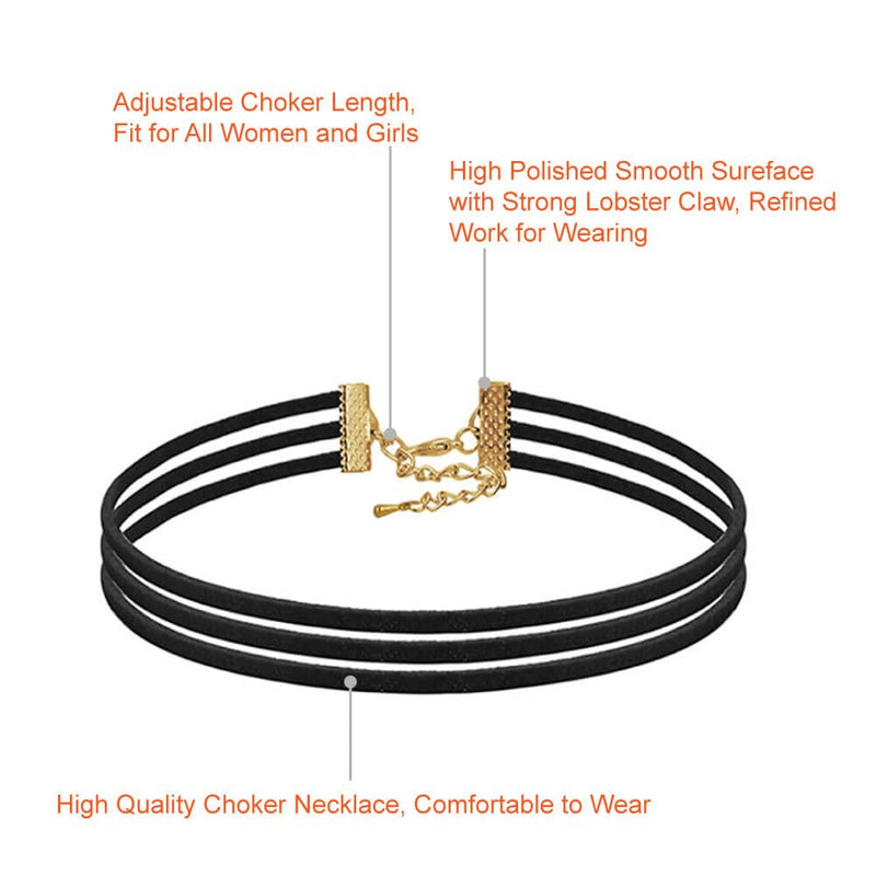 Paxcoo 50Pcs Black Choker Necklaces Set for Teen Girls and Women - NewNest Australia