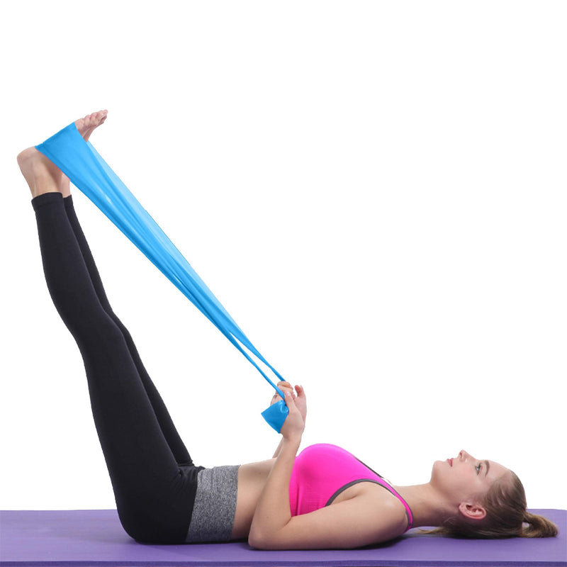 Hoocan Resistance Bands Elastic Exercise Bands Set for Recovery, Physical Therapy, Yoga, Pilates, Rehab,Fitness,Strength Training Orange Green Blue - NewNest Australia