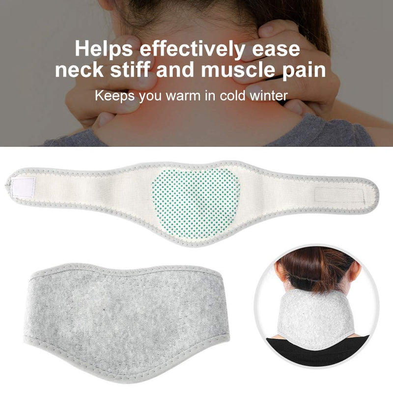 Salmue Neck Warmer with Tourmaline, Magnetic Health Therapy Self-Heating Deep Heat Infrared Neck Massager Cervical Spine Protection Spontaneous Heating Strap, Washable usable - NewNest Australia