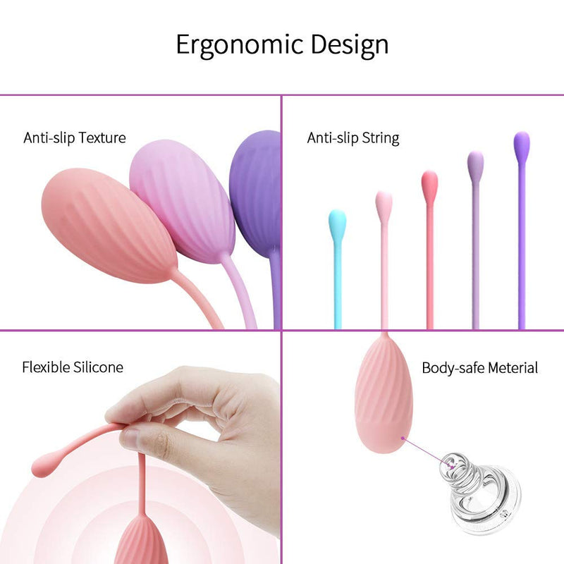 Pelvic Floor Training Balls - Vaginal Balls (Set Of 5) For Women - For Bladder Control And Pelvic Floor Exercises - Complete System For Beginners And Advanced Users - NewNest Australia