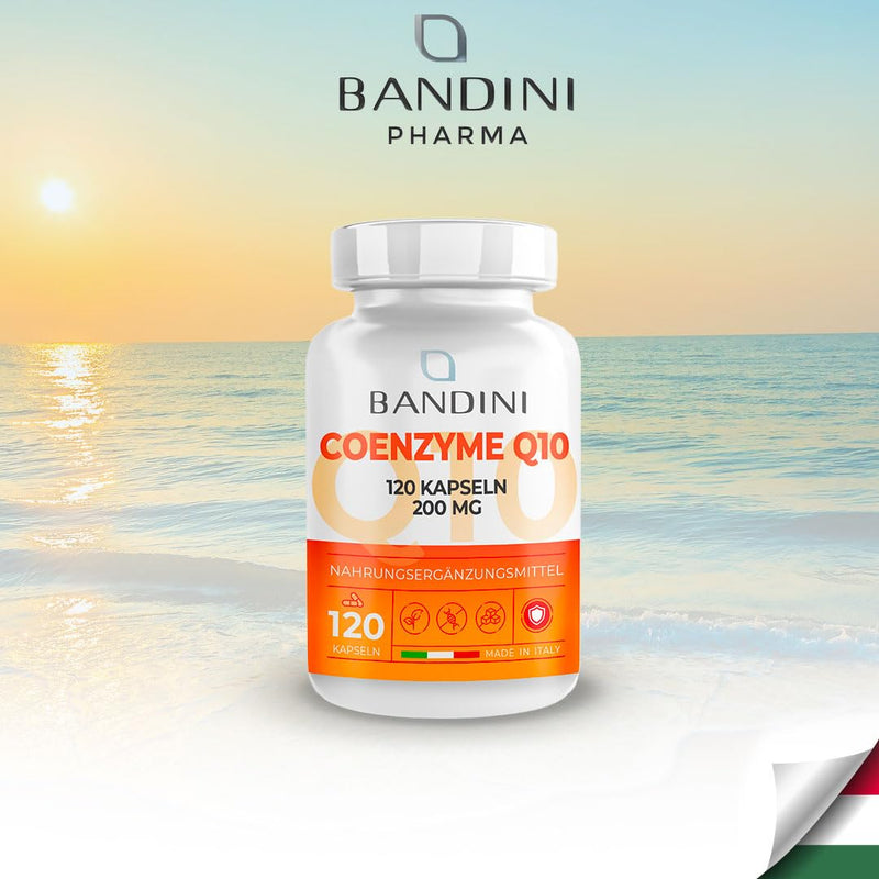 Bandini Coenzyme Q10 High Dose - 200 Mg Pure Q10 (Ubiquinone) Per Capsule - 120 Capsules (4 Months) - Coenzyme Q10 With High Bioavailability - Coq10 From Fermentation - No Unwanted Additives - NewNest Australia