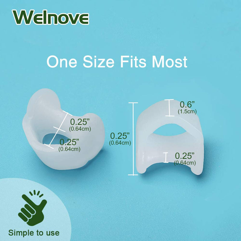 Welnove Gel Toe Separator, Pinky Toe Spacers, Little Toe Cushions for Preventing Rubbing & Relieve Pressure (Pack of 12) - NewNest Australia