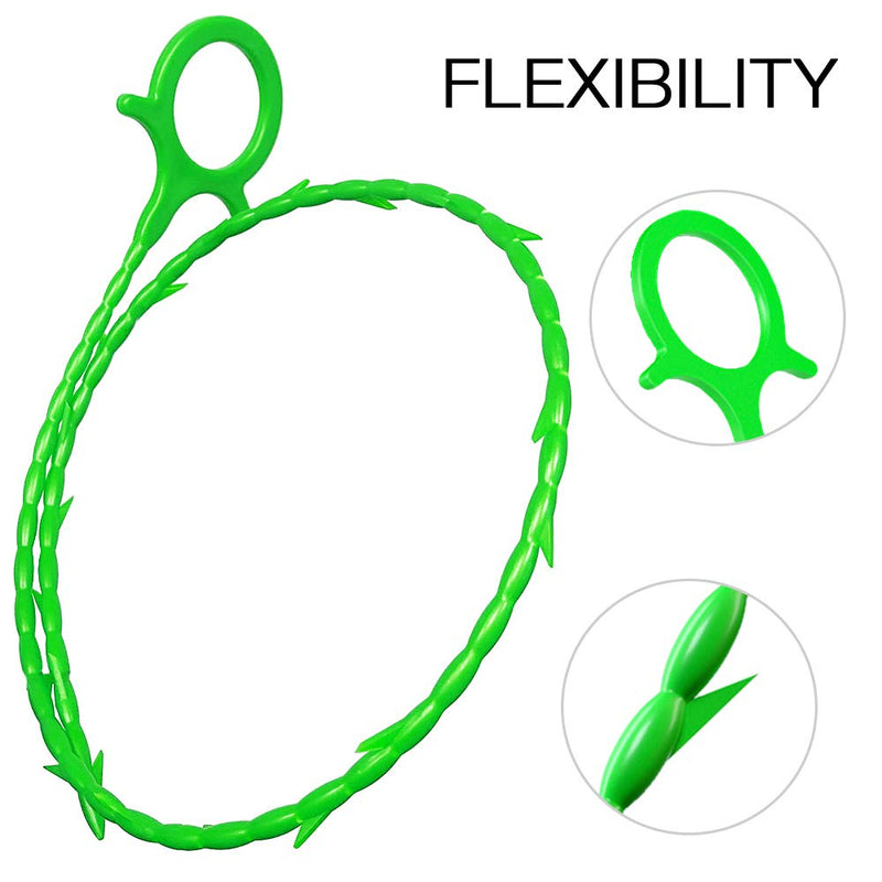 MUSMU 5 in 1 Compatible for Drain Snake Hair Drain with 5 Packs Drain Auger Clog Remover Cleaning Tool (Green) Green - NewNest Australia