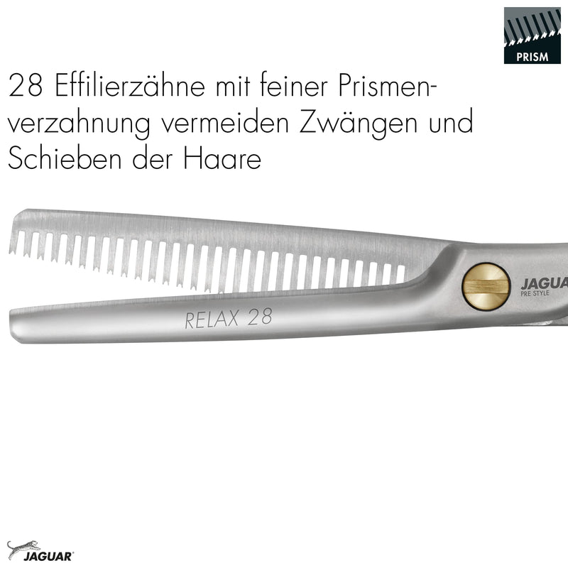 JAGUAR modeling scissors PRE STYLE RELAX 28 5.5" | texturing scissors with 28 thinning teeth in offset design | matted | Made in Germany - NewNest Australia