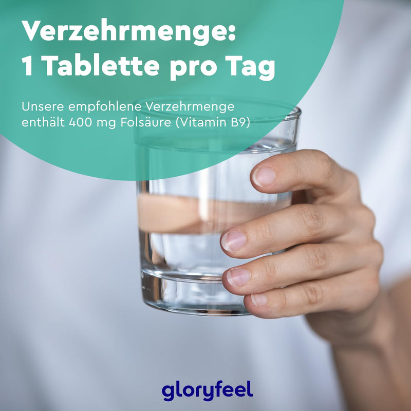 Folic acid - 400 tablets (13 months) - 400µg pure folic acid per tablet - PREGNANCY & IMMUNE SYSTEM* - 100% vegan, laboratory tested and made in Germany without additives - NewNest Australia
