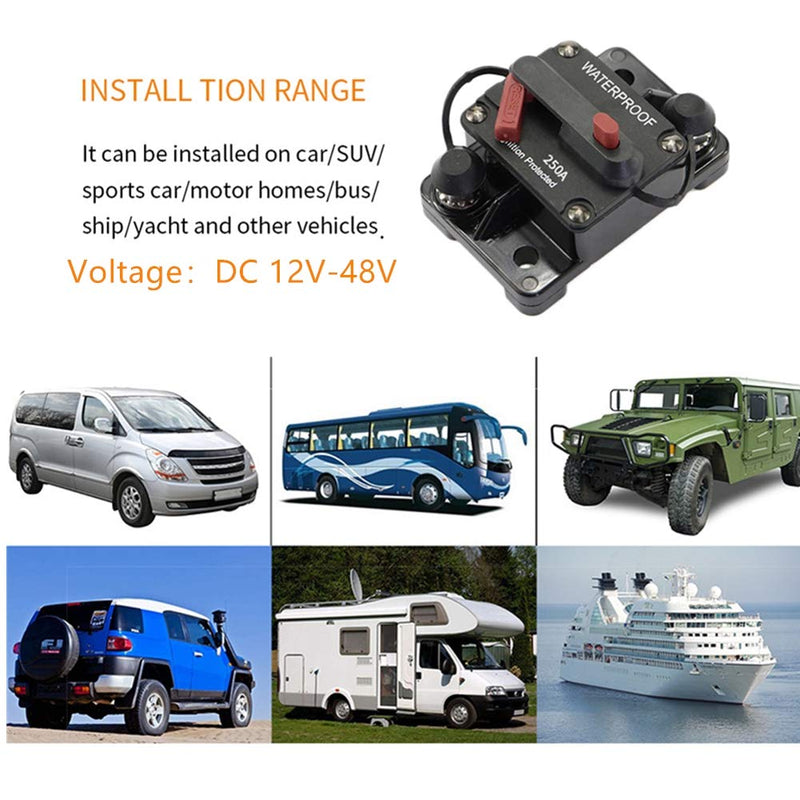 STETION 100 Amp Circuit Breaker Trolling with Manual Reset Car Marine Trolling Motors Boat ATV Manual Power Protect for Audio System Fuse 12V-48VDC Waterproof (100Amp) … 100Amp - NewNest Australia