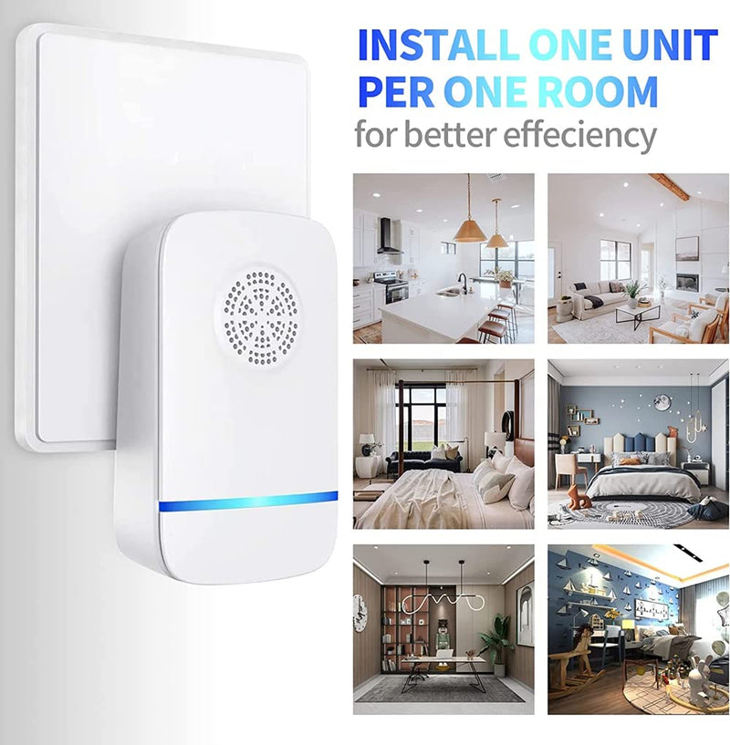 EcoMyLife Ultrasonic Pest Repeller 4 Pack, Insect Control, Spider Repellent, Plug in Indoor Mouse Deterrent, Anti Moths, Ants, Bed Bugs, Fleas, Cockroaches, Flies, Spider, Wasp Classic Style 4 Pack - NewNest Australia