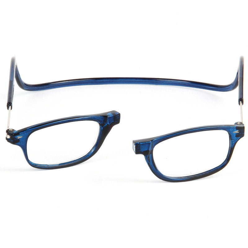 TBOC Pack: Reading Glasses Reading Aid for Men Women - [Pack of 4 Units] Diopter +3.00 Blue Frame Strength PC Mobile Phone Foldable Woman Man Magnetic Closure Clip Presbyopia Presbyopia +3.00 Diopter (Pack of 4) - NewNest Australia