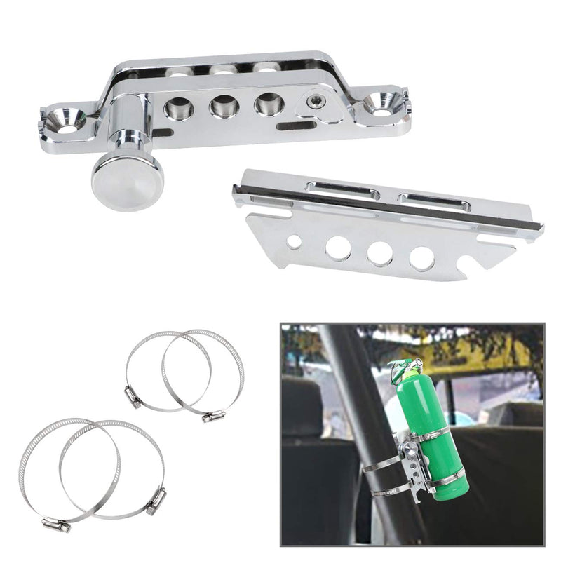 SuLokiy Chrome Quick Release Roll Bar Fire Extinguisher Mount Holder Bracket 6061-T6 Billet Aluminum Fit For Jeep Wrangler UTV Polaris RZR Ranger Can-Am Maverick ATV - NewNest Australia