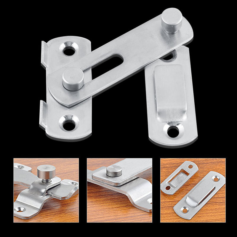 Hasp Latch Lock Sliding Door for Window Cabinet Fitting Room Accessorries,Stainless Steel - NewNest Australia