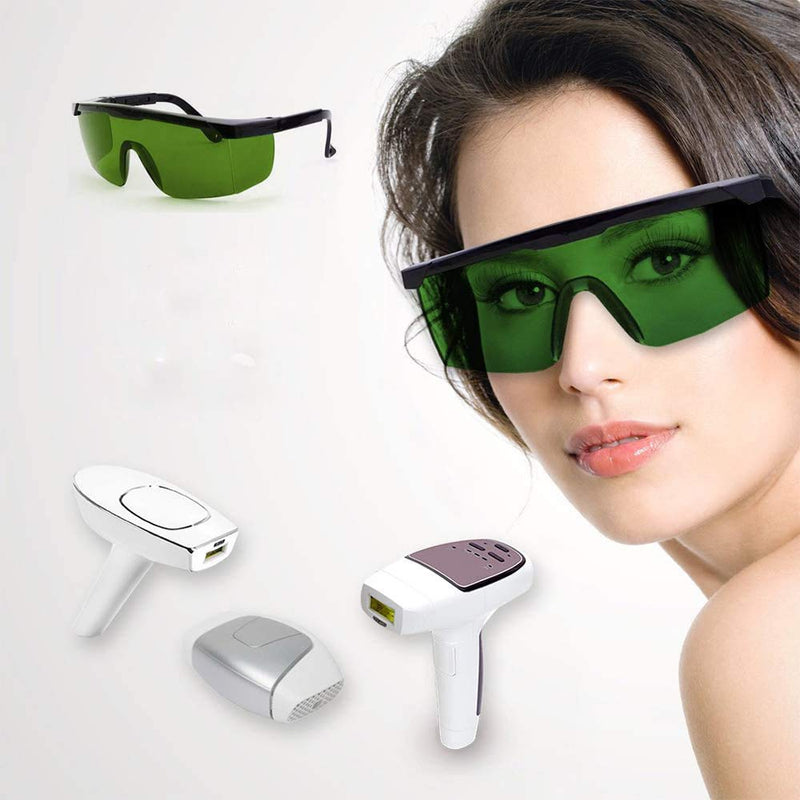 Protective glasses, light protection glasses for the HPL/IPL hair removal device, adjustable IPL hair removal device, glasses, protective glasses for IPL hair remover for body, face, bikini zone and armpits (dark green). - NewNest Australia