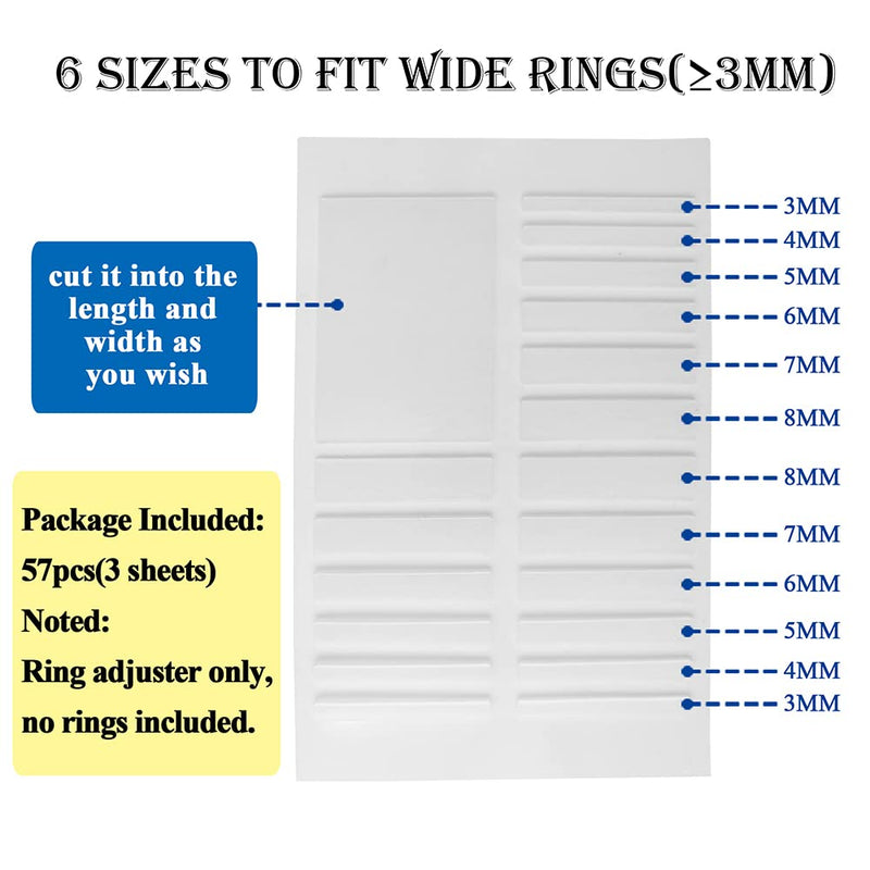 Ring Size Adjuster for Loose Rings Women 57pcs Invisible Transparent Ring Size Reducer Spacer Ring Guard - NewNest Australia