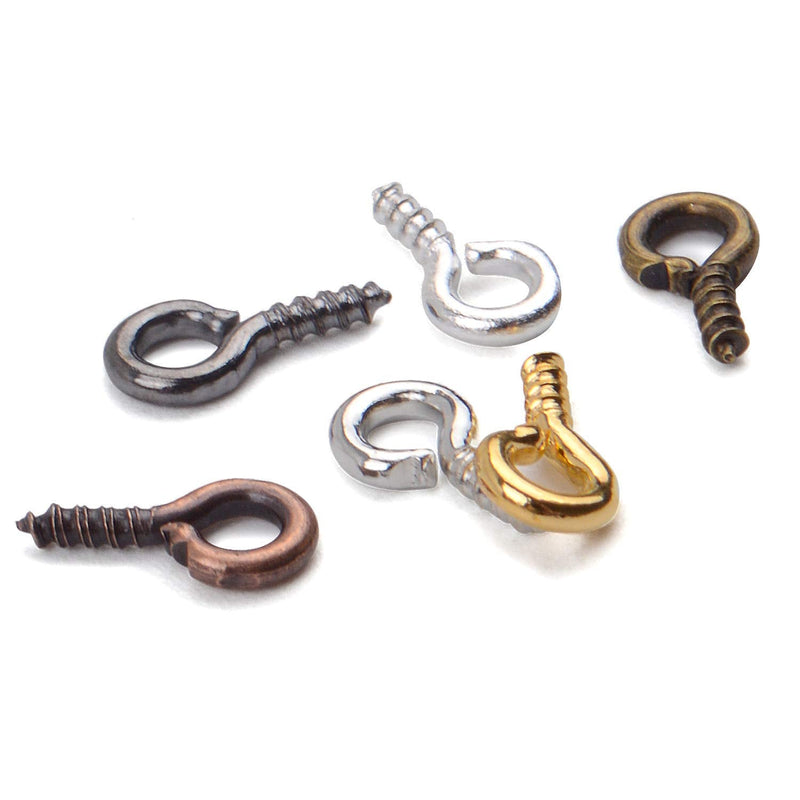 Screw Eye Pins, 600pcs Mini Eye Pins Hooks Eyelet Screw Threaded for Jewelry Making, 6 Colors - NewNest Australia