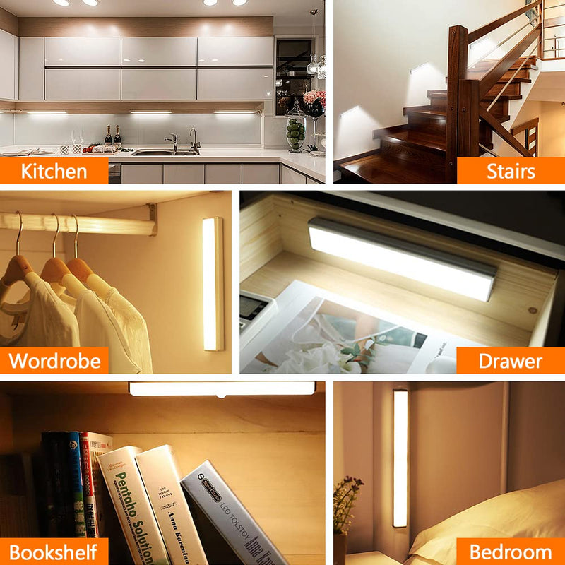 LED Closet Light Motion Activated, Under Cabinet Lights, Homelife Motion Sensor LED Lights, Stick-on Anywhere Battery Operated 10 LED Motion Sensor Night Light for Closet Hallway Stairway 2 Pack 2-pack - NewNest Australia