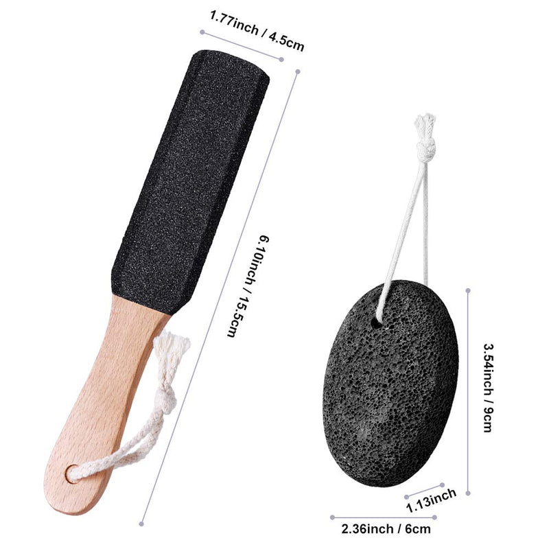 Natural Pumice Stones for Feet, Premium Exfoliator & Foot File,Foot File Callus Remover Foot Cracked Heels,Dead Skin,Hard Skin (Black) Black - NewNest Australia