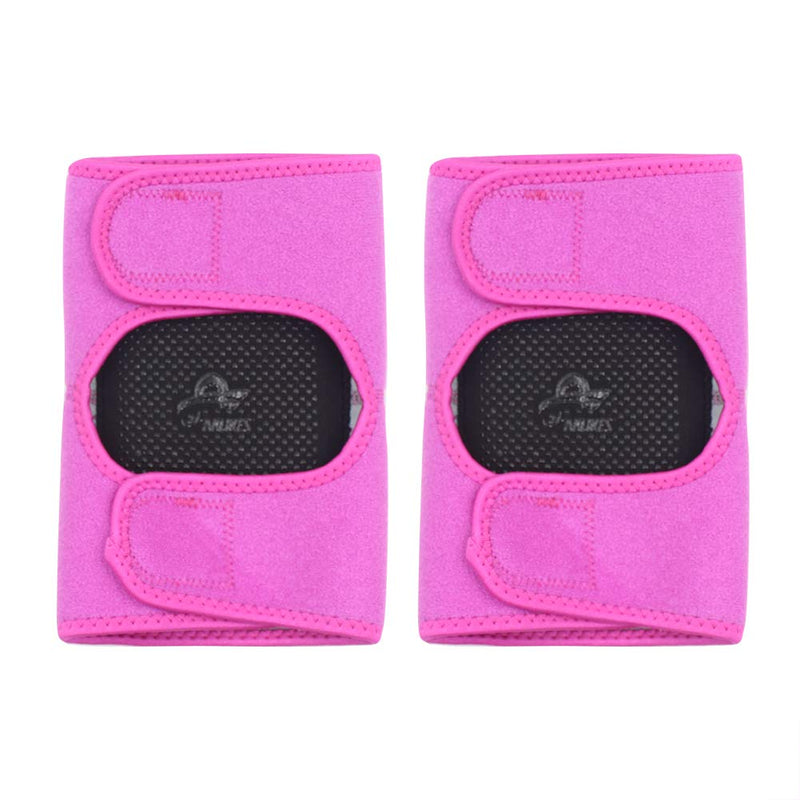 JUMISEE (2PCS) Kids Adjustable Knee Pad, Anti-Slip Padded Sponge Knee Brace Breathable Flexible Elastic Knee Support for Football Volleyball Dance Skating Basketball Sports S (4-6 Years Old) Fuchsia - NewNest Australia