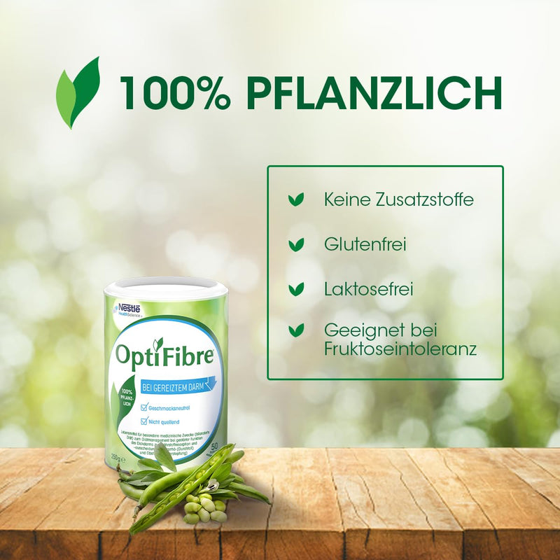 OptiFibre 250g can of soluble fiber for irritated intestines, can restore the intestinal flora and normalize nutrient absorption. 100% plant-based, neutral in taste, easily soluble without swelling - NewNest Australia