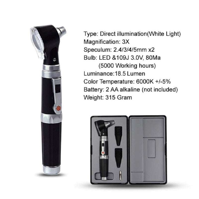 Bysameyee Mini Otoscope Magnification Diagnostic Otoscope With Led Light Direct Light Instrument For Healthy Ears For Doctors Nurses Adults Kids Baby Older Pets Animals - NewNest Australia
