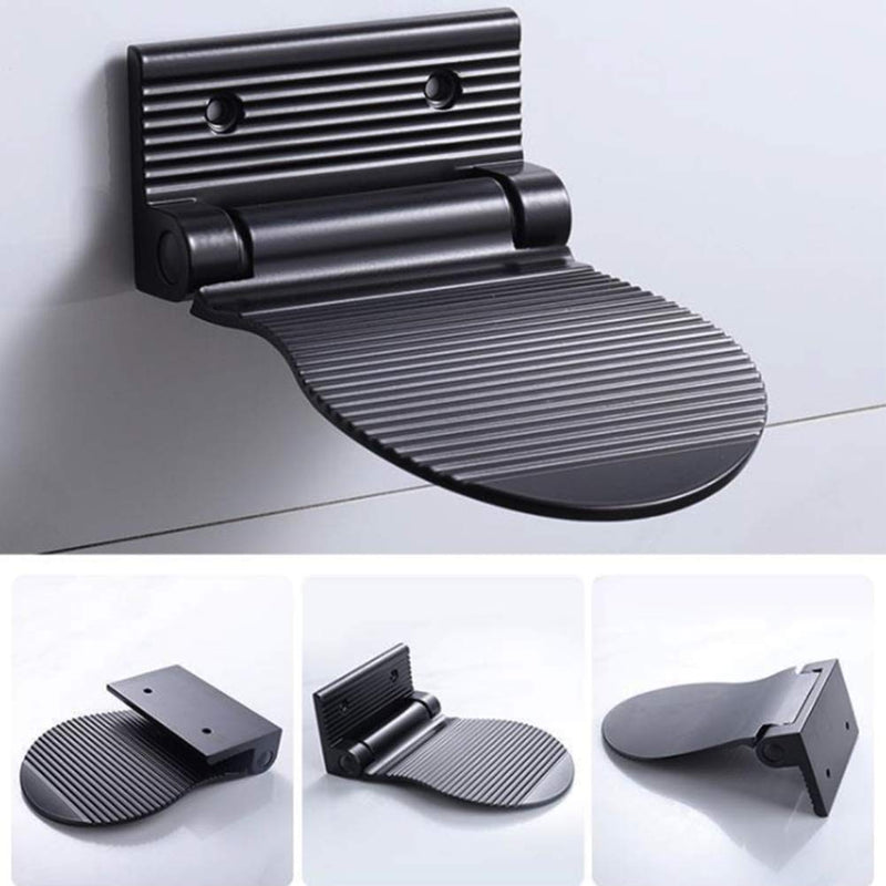 KAIISSA Aluminum Non-Slip Shower Foot Rest, Bathroom Shower Pedal, Shower Shaving Foot Rest, Heavy Duty Foldable Foot Rest Step, Mommy's Helper Safe Grip Foot Rest with Fixing Screws, Black Finish - NewNest Australia