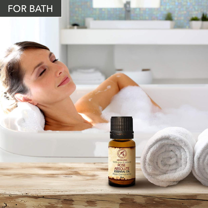 Rose Absolute Essential Oil 10 Ml - Rosa Damascena Bulgarian - Aromatherapy - Room Fragrance - Rose Absolute Oils For - Body Care - Diffusers - Relaxation - Aroma Lamp - Soothing - Good Sleep - NewNest Australia