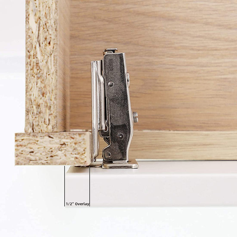 DecoBasics 1/2" Overlay Soft Close Cabinet Hinges for Kitchen Cabinets (2 PCS)- 105° Face Frame Concealed Cabinet Door Hinge -3 Way Adjustability -Clip on Plate & Matching Screw 4 Easy Installation 2 - NewNest Australia