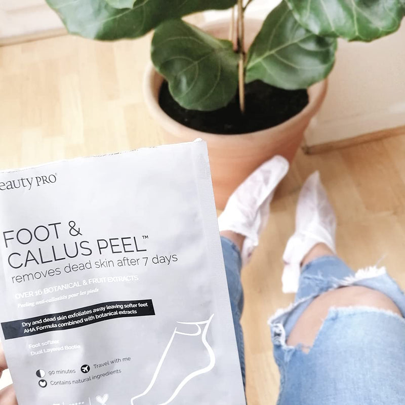 BeautyPro FOOT and CALLUS PEEL, Exfoliating Foot Peeling Mask for Soft Baby Feet, Exfoliating Foot Mask, Repairs Rough Heels in 7 Days; Foot Peel Booties - NewNest Australia