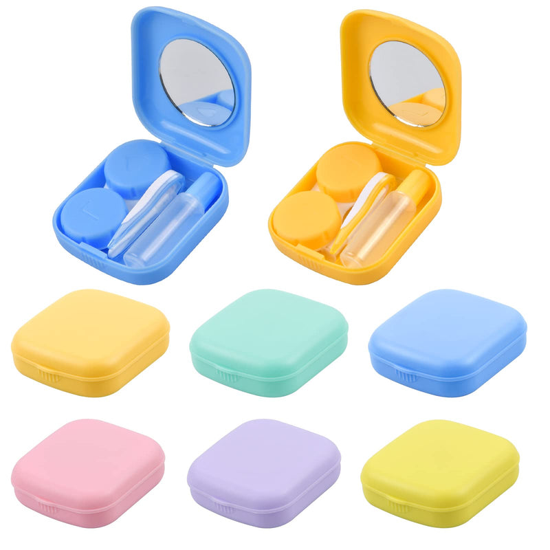 Jinlaili Contact Lens Case Set Of 6, Contact Lens Case With Tweezers And Suction Cup Travel Set, Portable Contact Lenses Case, Portable Contact Lens Box For Travel And Daily Use, Macaron, Contact Lens - NewNest Australia