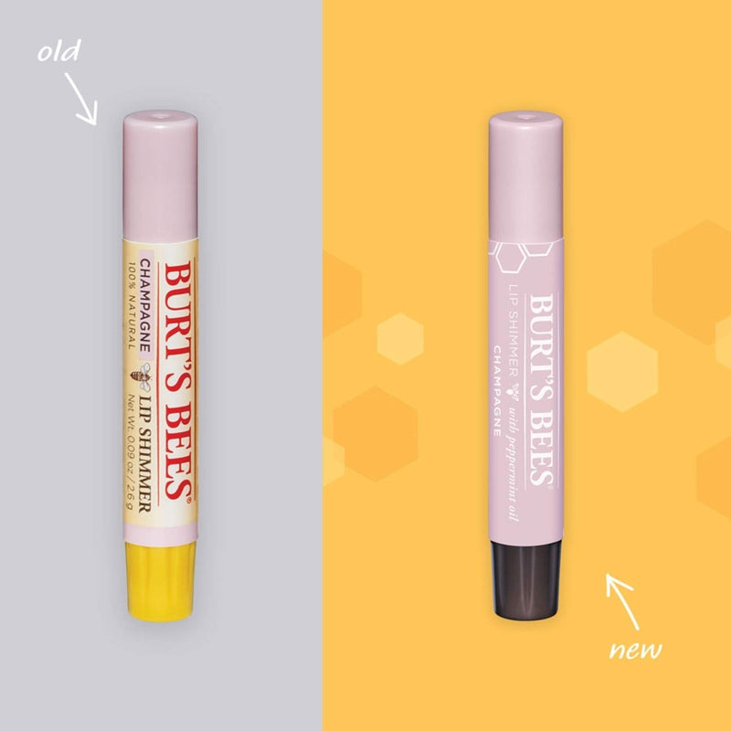 Burt's Bees 100% Natural Moisturizing Lip Shimmer, Champagne - 1 Tube - NewNest Australia