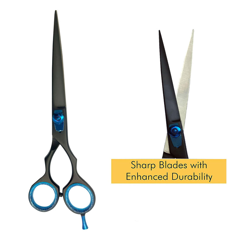 KINZIO Hairdressing Scissors, Japanese Scissors Stainless Steel Salon Scissors Finely Adjustable Tension Screw Hair Cutting Scissors with Particularly Sharp and Precise Cuts Premium Scissors for Hair Cutting (6.5") 6.5" - NewNest Australia