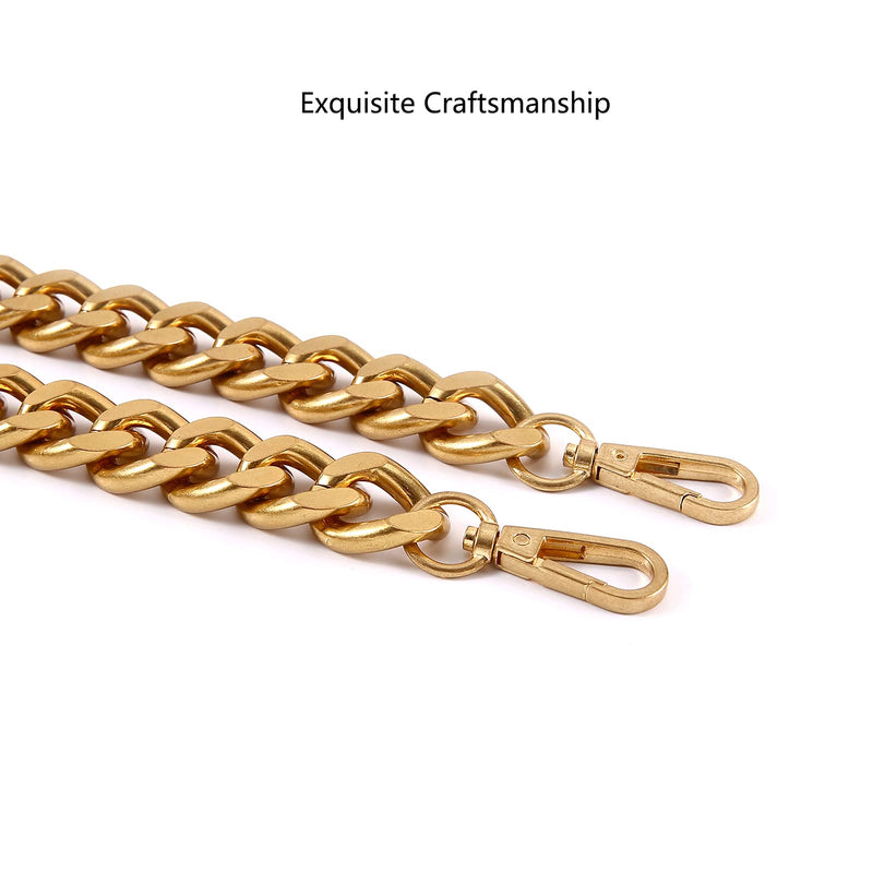 25 Inch Trendy Chunky Metal Chain Purse Handle Shoulder Strap Replacement for Handbag (Antique Gold) Antique Gold - NewNest Australia