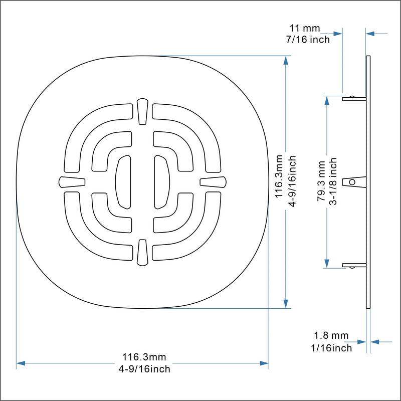 Bropury Easy-to-Install Snap-in Stainless Steel Shower Strainer Shower Drain Grid (Antique Brass) Antique Brass - NewNest Australia