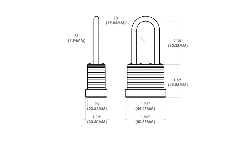 Brinks 677-44052 Commercial Weather Resistant Laminated Steel Padlock, XT Plus Series, 44 mm - NewNest Australia