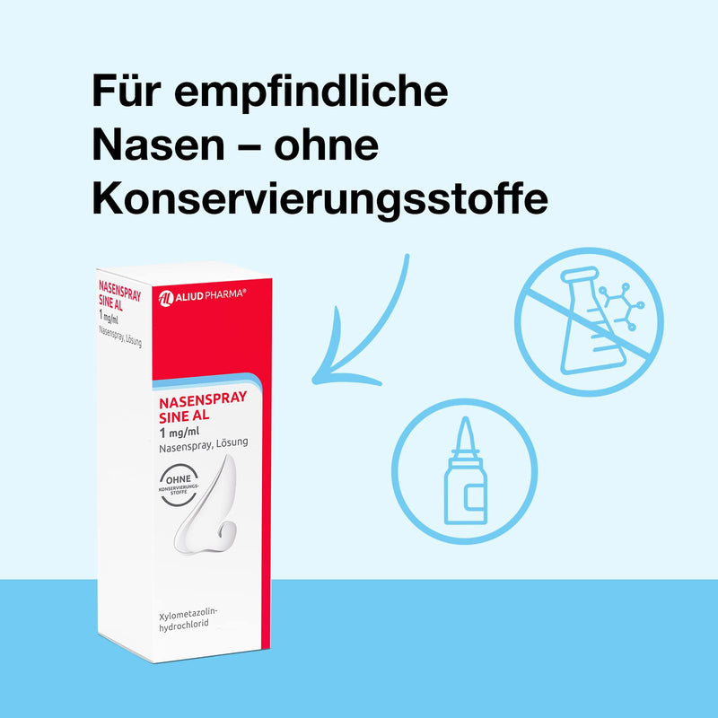 ALIUD PHARMA nasal spray sine AL 1 mg/ml nasal spray, solution 15 ml: with decongestant effect for colds with stuffy nose 15 ml (pack of 1) - NewNest Australia